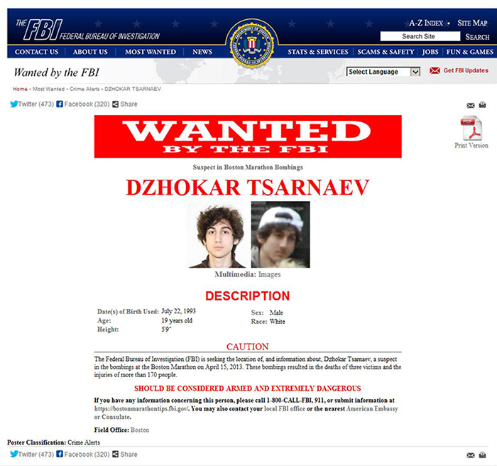 FBI Releases Images Boston Bombing Suspects